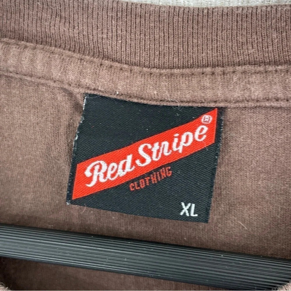 Red Stripe Mens Size XL graphic Shirt 1602 - Picture 4 of 6